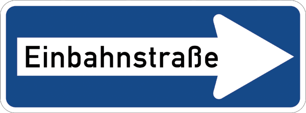 Verkehrszeichen 220.20 - Einbahnstraße - rechtsweisend