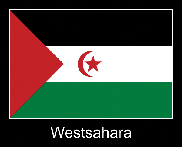 Flagge | Westsahara -schwarzes Design
