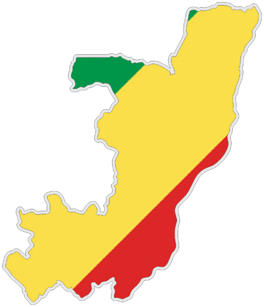 Kongo (Republik) | Auf Contour geschnittene Flagge