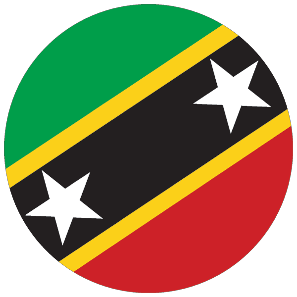 St. Kitts and Nevis | round cut sticker