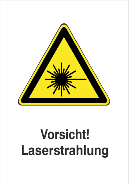 Warnzeichenaufkleber alt .079- Vorsicht! Laserstrahlung (alt)