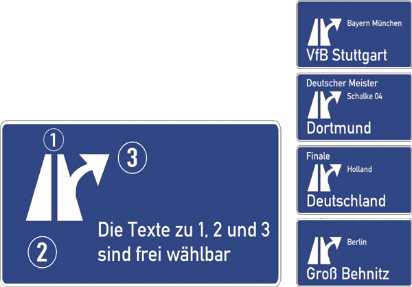 Namensaufkleber - Autobahn