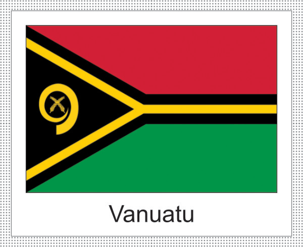 Vanuatu | Aufkleber mit weissem Design