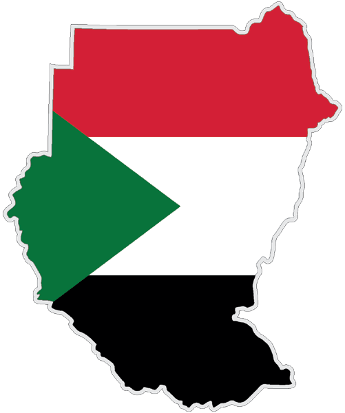 Sudan | Flag cut to Contour