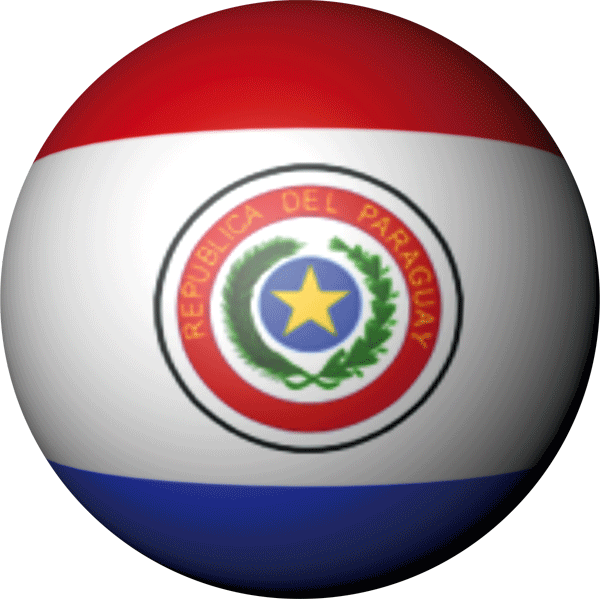 Paraguay | Aufkleber in Kugelform