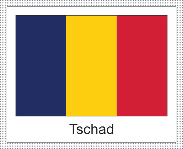 Tschad | Aufkleber mit weissem Design