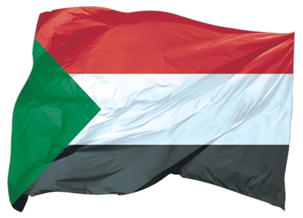 Wehende Flagge | Sudan