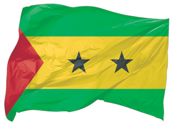 São Tomé und Príncipe | wehende Flagge als Aufkleber