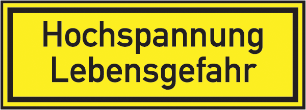 Warnzeichenaufkleber Sonstige .068- Hochspannung Lebensgefahr