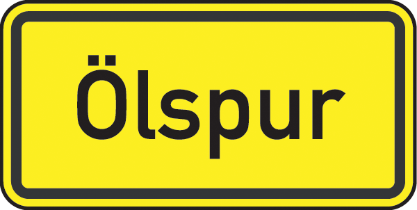 Warnzeichenaufkleber Sonstige .074- Ölspur