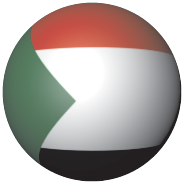 Aufkleber | Sudan in Kugelform