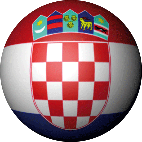 Kroatien | Aufkleber in Kugelform 