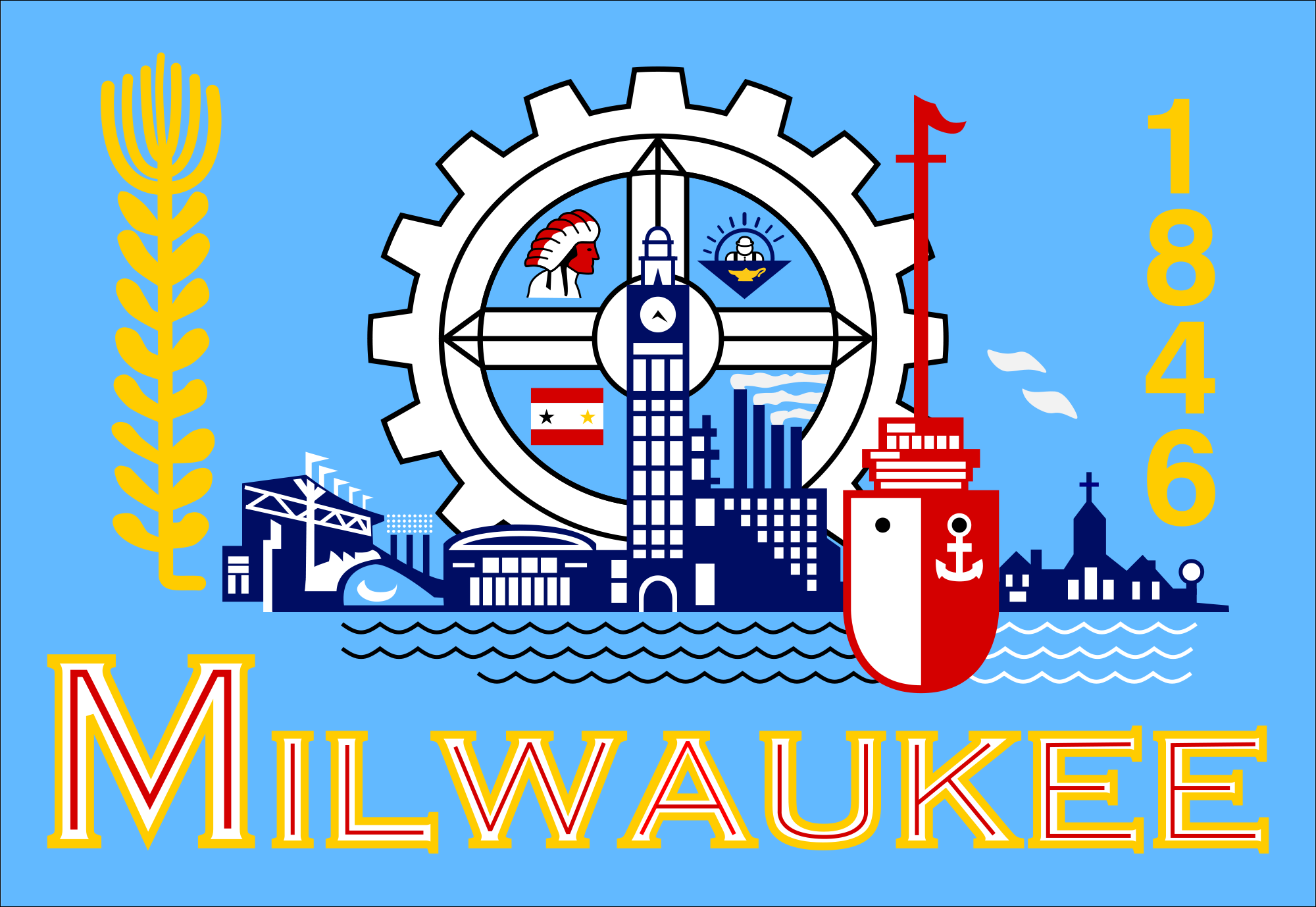 Stadtflagge Milwaukee