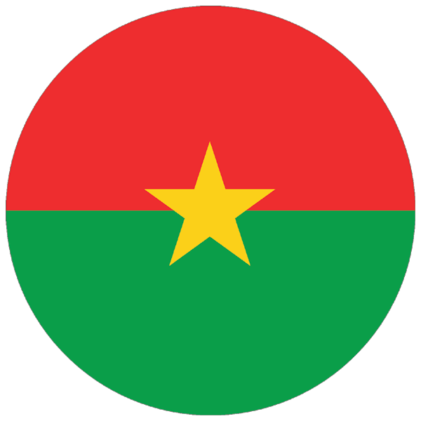 Burkina Faso | round cut sticker