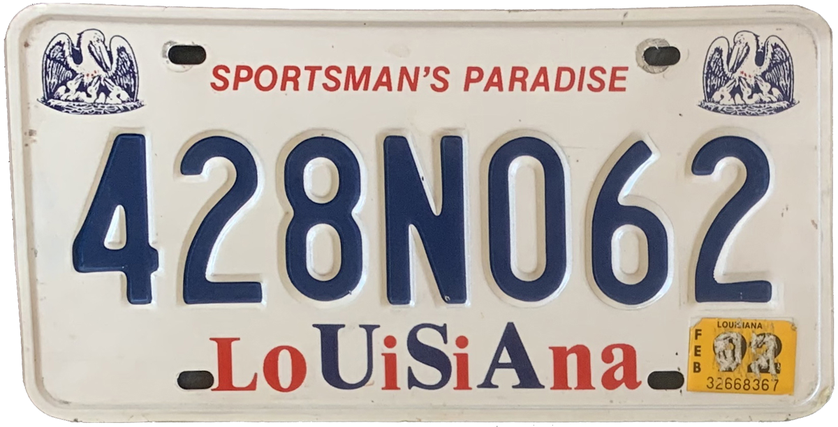 USA-Kennzeichen als Aufkleber | Louisiana.1