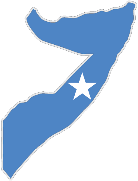 Somalia | Auf Contour geschnittene Flagge
