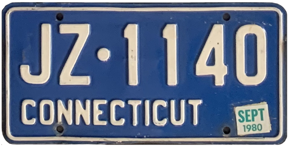 USA-Kennzeichen als Aufkleber | Connecticut.2 