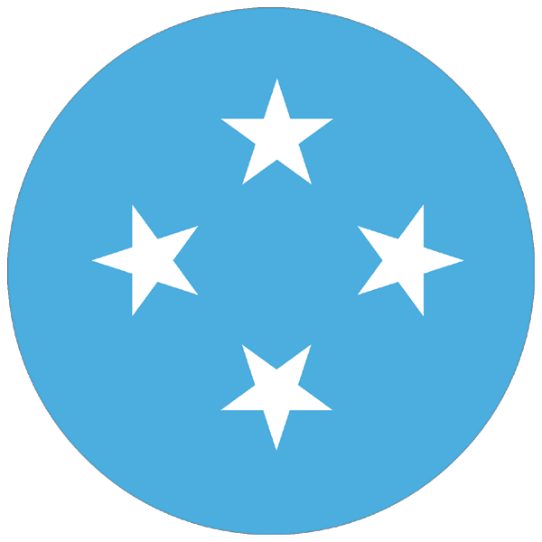 Micronesia | round cut sticker
