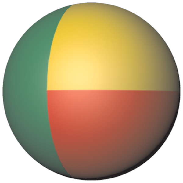 Benin | Aufkleber in Kugelform