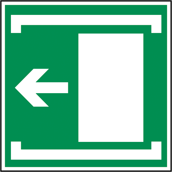 Rettungszeichenaufkleber .012- Notausgang (alt)