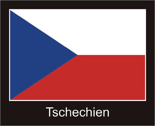 Tschechien | Aufkleber mit schwarzem Design 