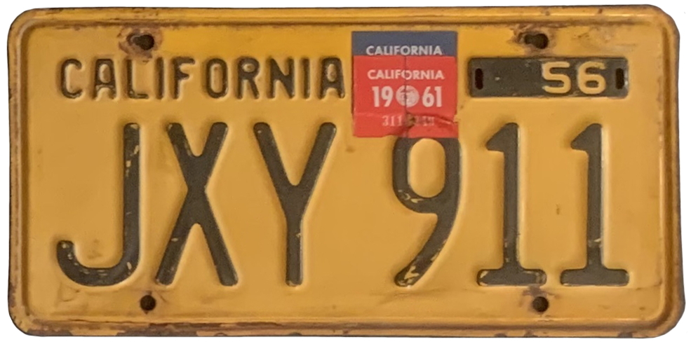 USA-Kennzeichen als Aufkleber | California.3