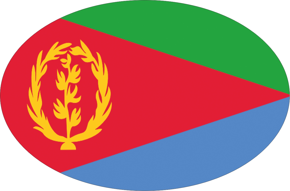 Eritrea | Aufkleber in ovaler Form
