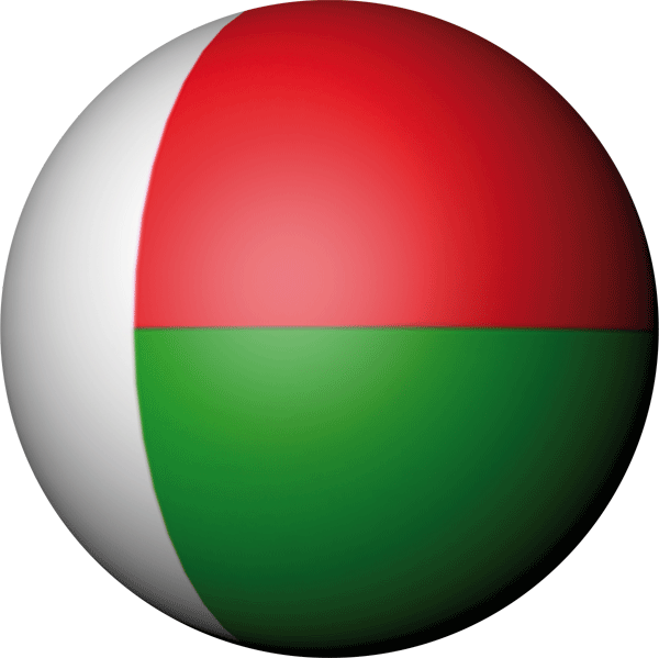 Madagaskar | Aufkleber in Kugelform 