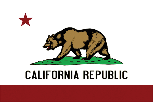 California | Flagge von California als Aufkleber