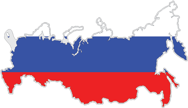 Auf Contour geschnittene Flagge | Russland
