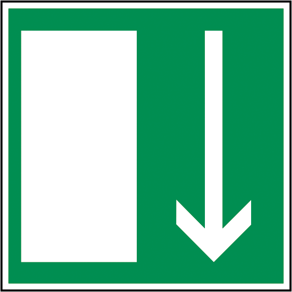 Rettungszeichenaufkleber .017- Notausgang  (alt)