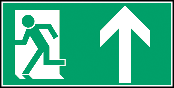 Rettungszeichenaufkleber .082- Notausgang/Fluchtweg (alt)