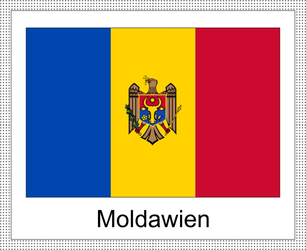 Moldawien | Aufkleber mit weissem Design