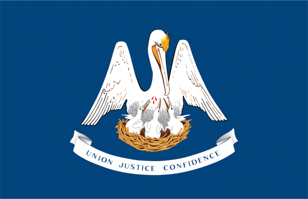 Louisiana | Flagge von Louisiana als Aufkleber