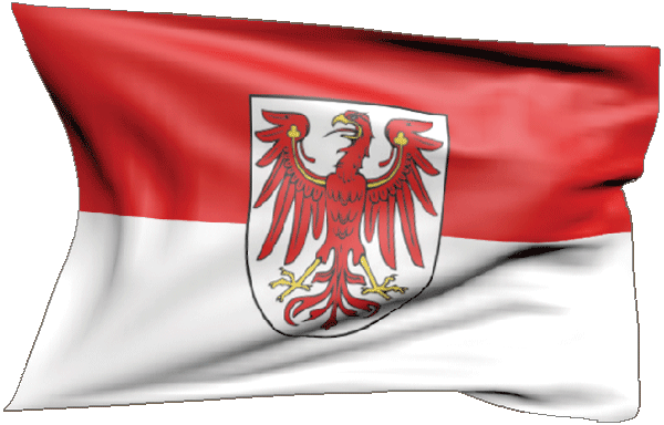 Aufkleber - Fahne-Flagge von Brandenburg