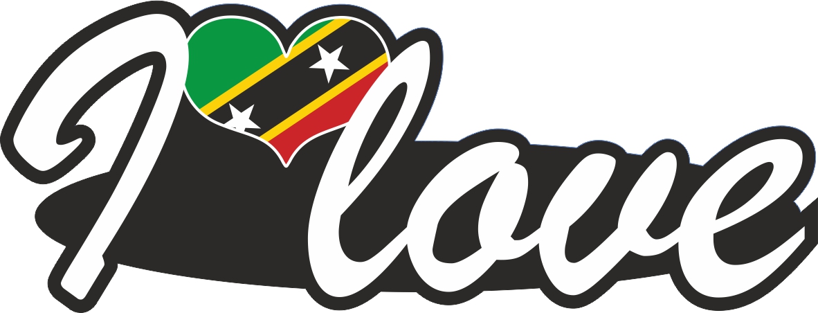 St. Kitts und Nevis | I love ... Aufkleber