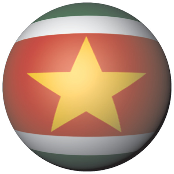 Suriname | Aufkleber in Kugelform