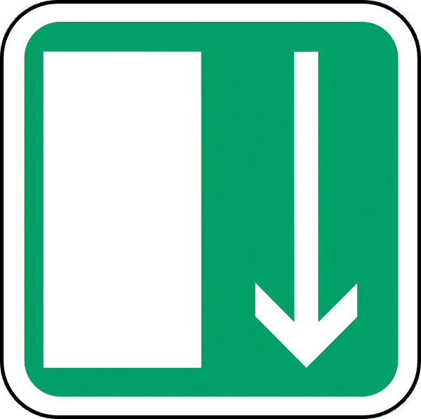 Rettungszeichenaufkleber .171- Notausgang (alt)