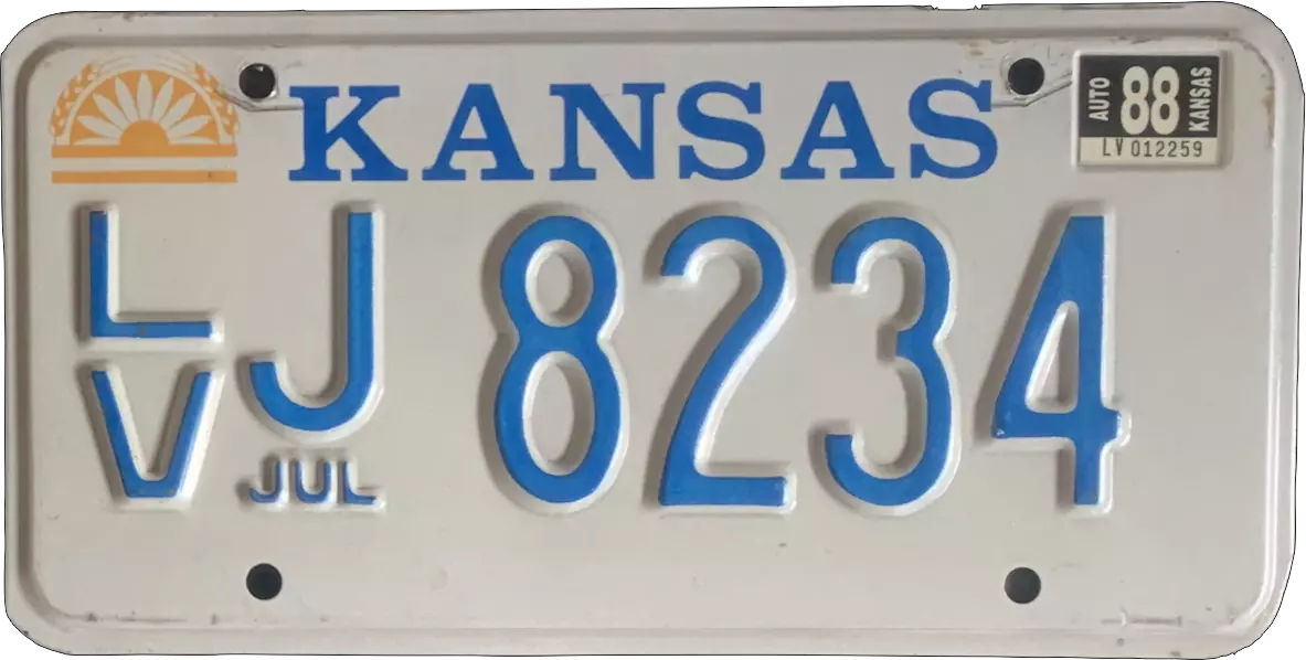 USA license plate | Kansas.4