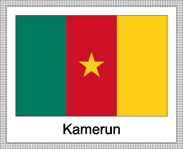 Flagge | Kamerun -weisses Design