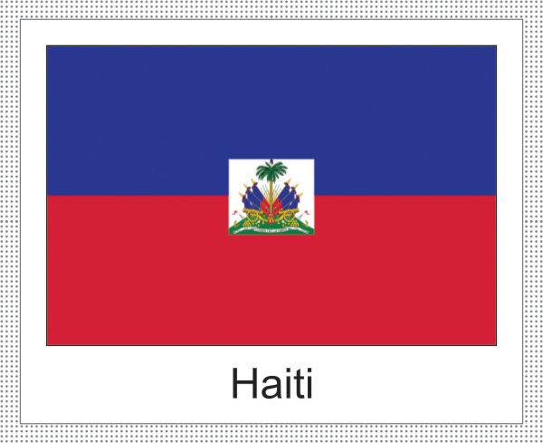 Haiti | Aufkleber mit weissem Design