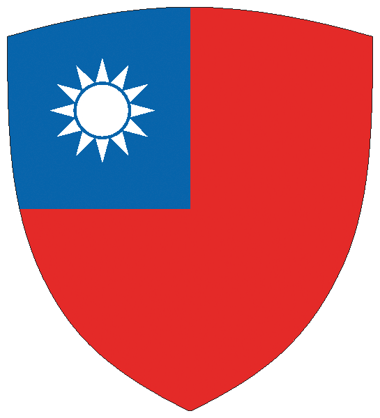Taiwan | Flagge -wappenförmig Taiwan | Flagge -wappenförmig
