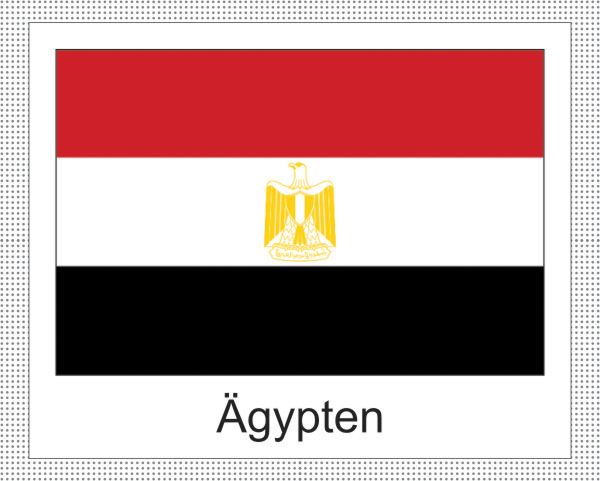 Ägypten | Aufkleber mit weissem Design