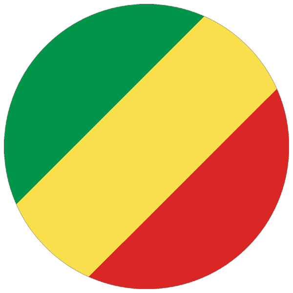 Kongo (Republik) | rund geschnittener Aufkleber