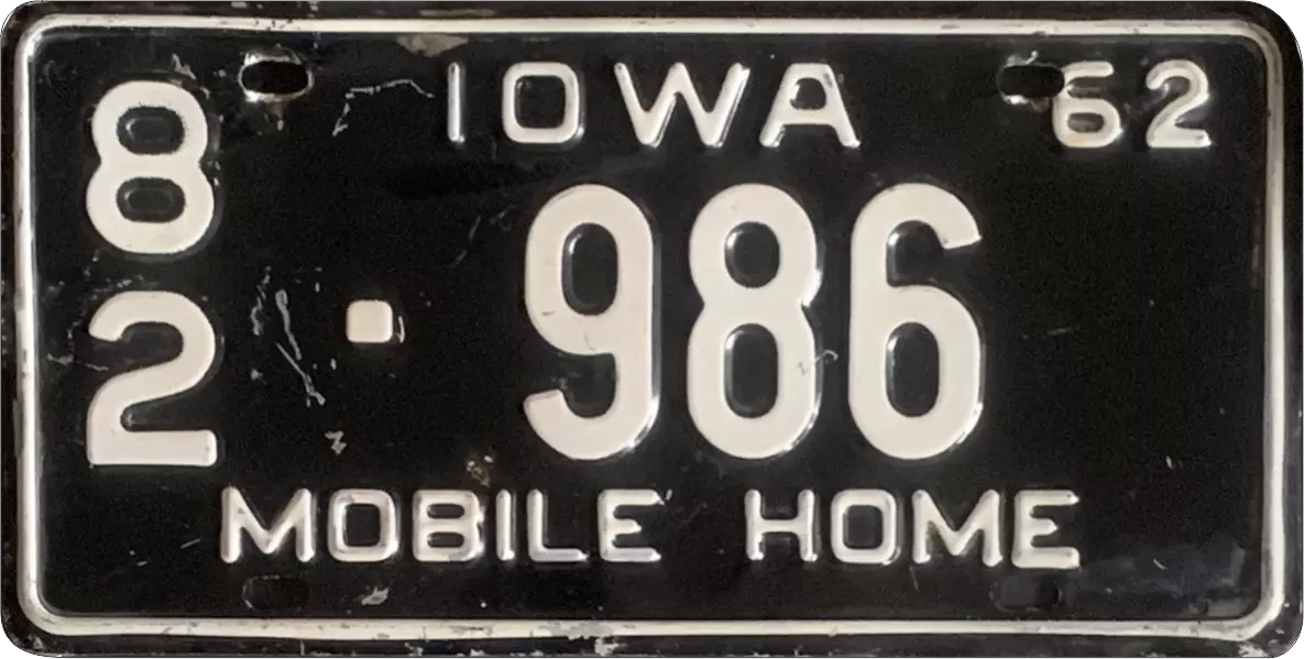 USA-Kennzeichen als Aufkleber | Iowa.2