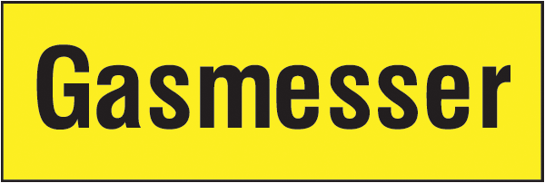 Warnzeichenaufkleber Sonstige .044- Gasmesser