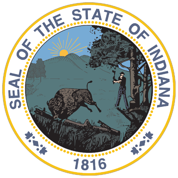 Indiana coat of arms as a sticker