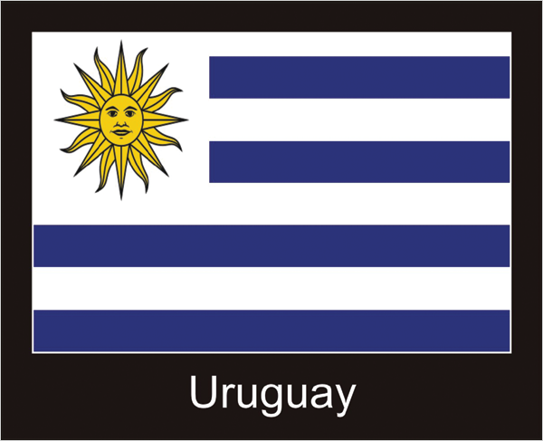 Uruguay | Aufkleber mit schwarzem Design 