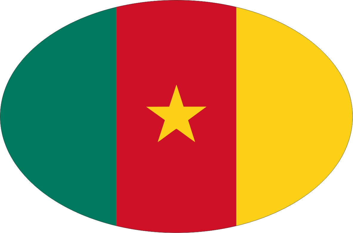 Cameroon | sticker in oval shape