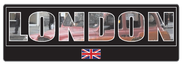 London | Aufkleber- (schwarz)